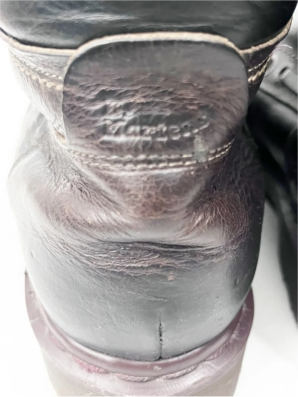 DR. MARTENS Vintage Dark Brown Leather Lace Up Boots UK 8 Men’s Size 9